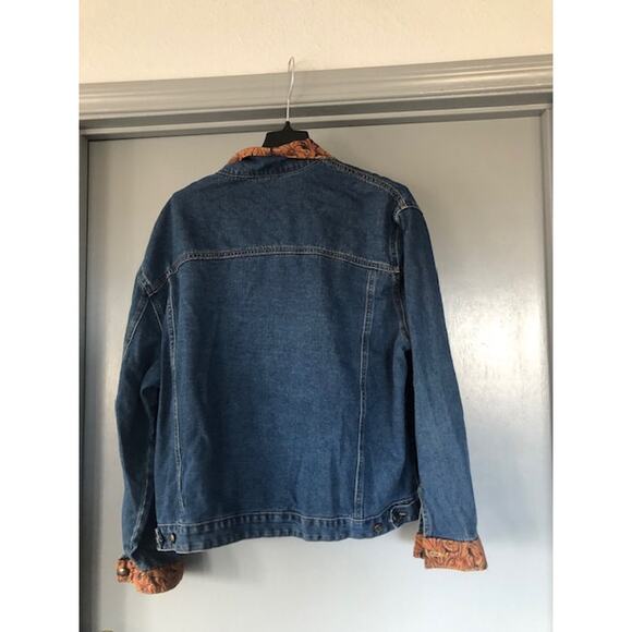 Crazy Train Womens Denim Long Sleeve Jacket Size 3XL Leather-Look Trim - Picture 2 of 5